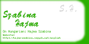 szabina hajma business card